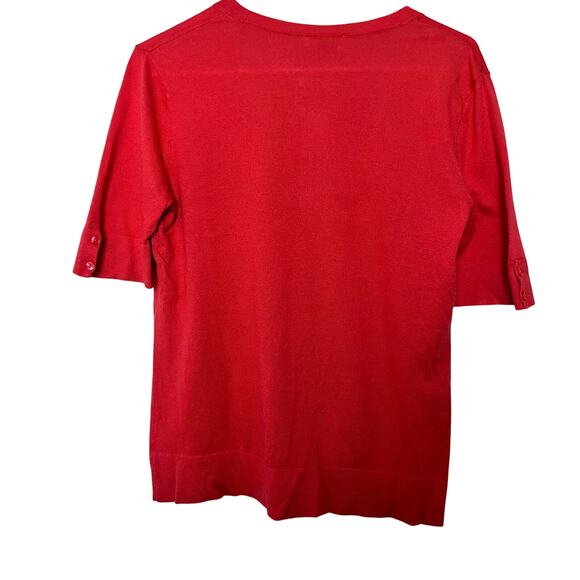 LOFT Short Sleeve Orange Sweater Size S - Picture 10 of 10